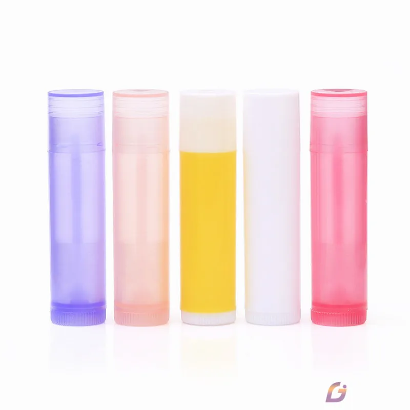 Empty clear white black lip balm tube 5g chapstick tubes/lip stick tube container