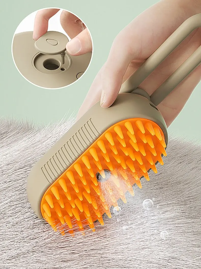 Pet spray does not hurt the skin massage bath can add water essence multi-function electrostatic free USB charging massage comb