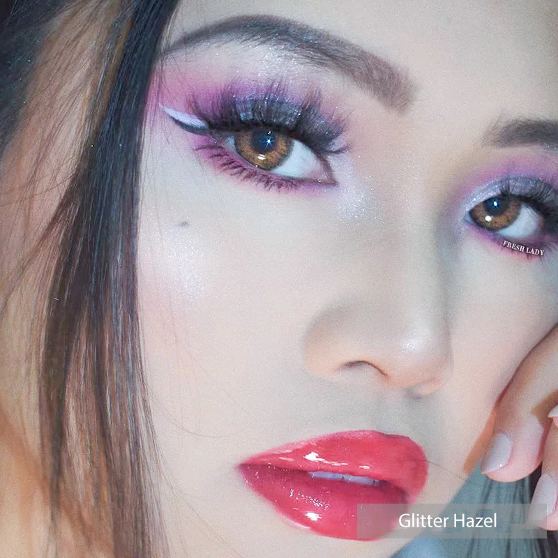 Liangguo Fresh Lady Daily Collection Glitter Hazel prescription one day color contact lenses