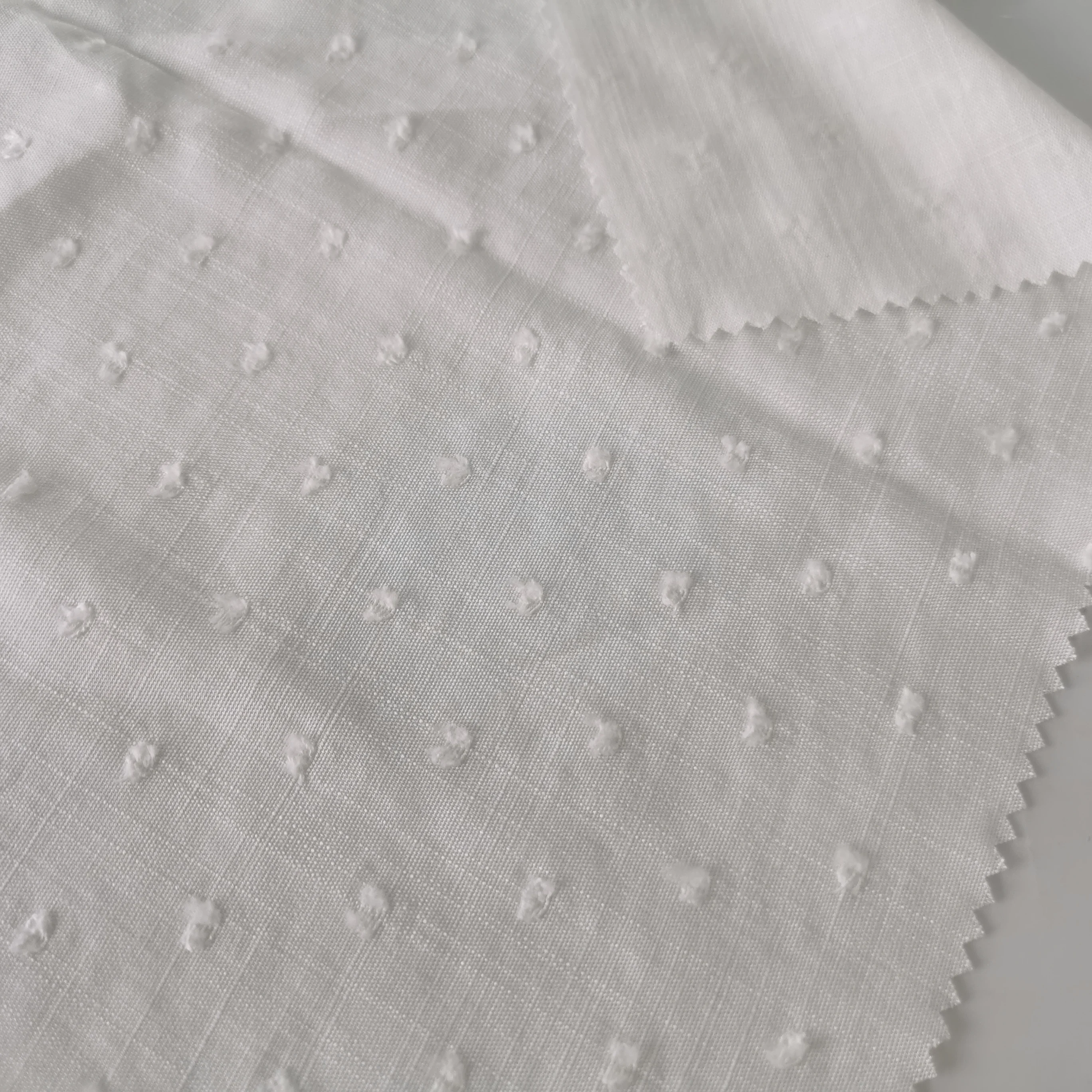 New arrival samples dot fabric Jacquard fabric 100% cotton fabric for garment