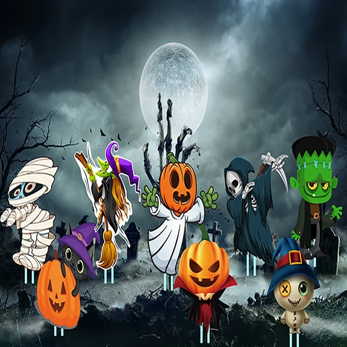 Outdoor Corrugated plastic advertising Halloween Ghost garden decoration sign
