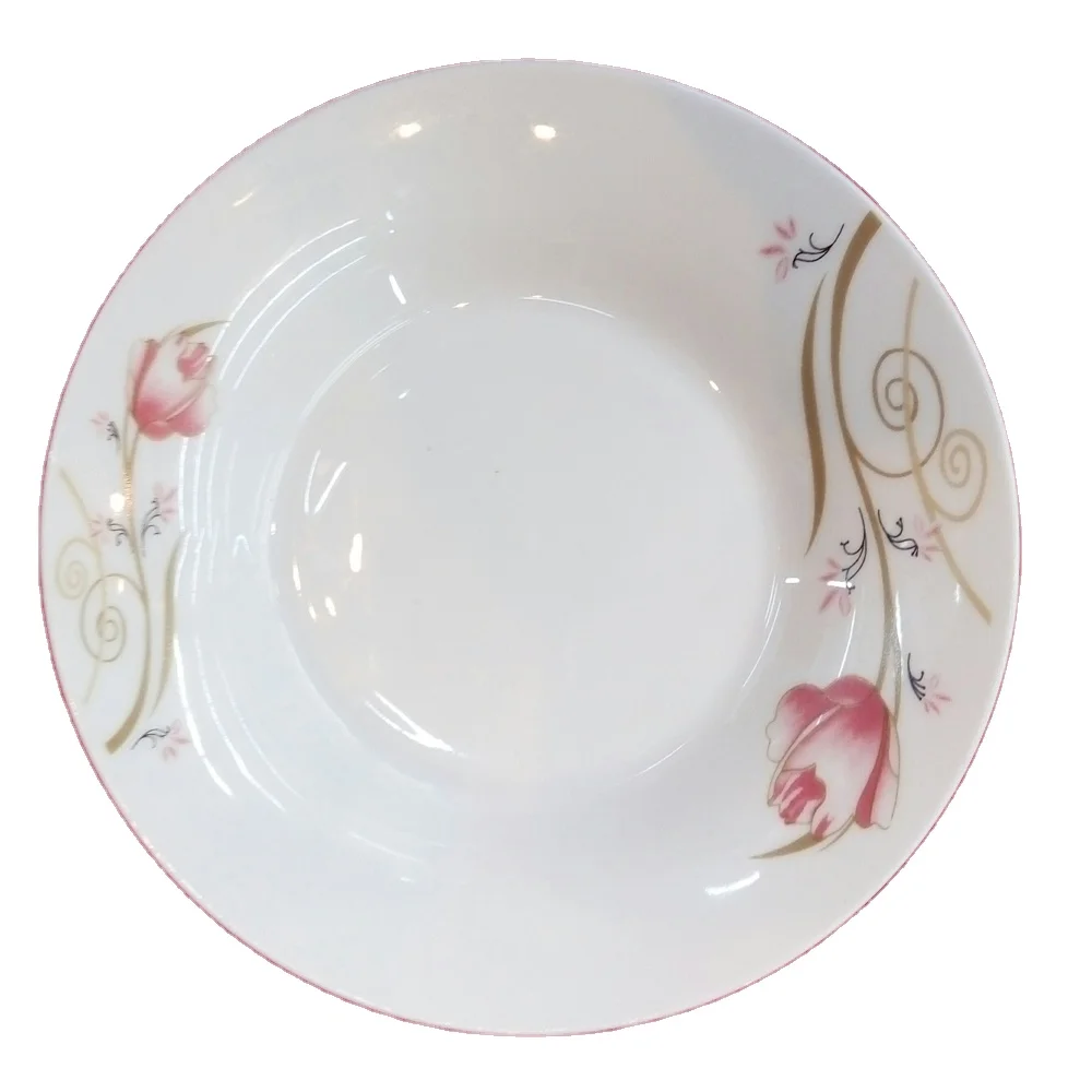 ceramic soup plate deep plate,Wholesale factory price custom design white porcelain round 9 inch soup plate