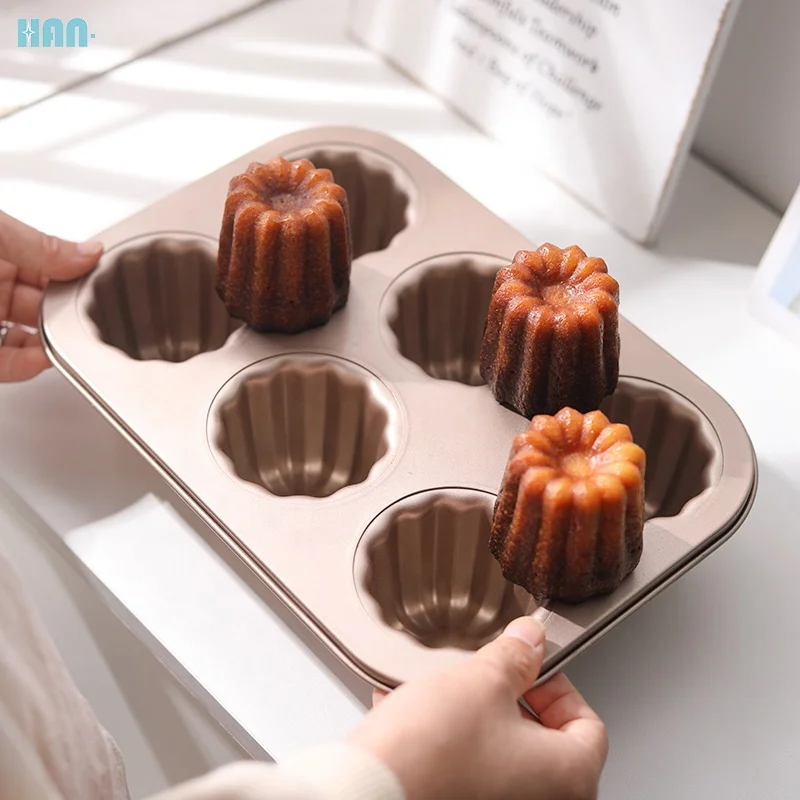 Лидер продаж антипригарная форма из углеродистой стали 6 чашек для маффинов инструмент выпечки тортов жаростойкая посуда