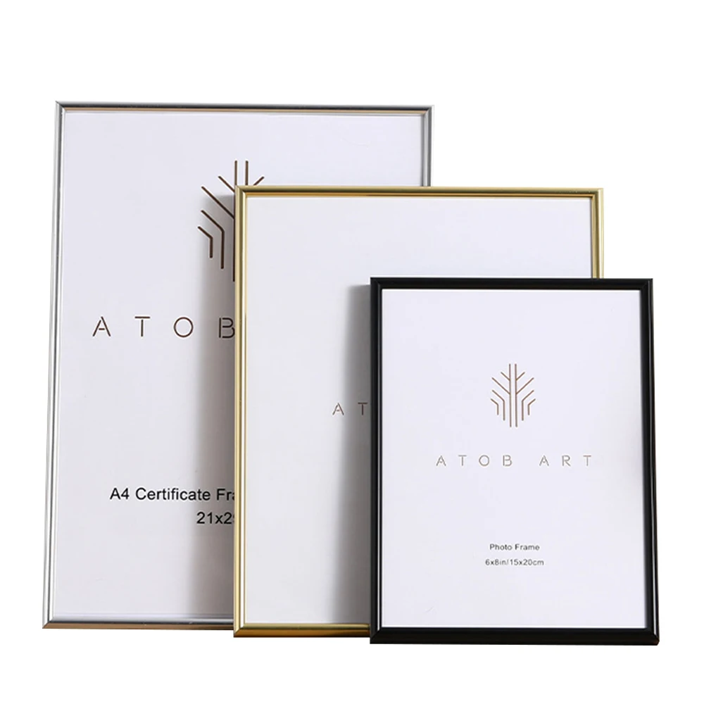 Фоторамка посеребренный металлический алюминиевый сплав с плексигласом для домашнего офиса гостиничного магазина 1 цвет модная сумка из полипропилена