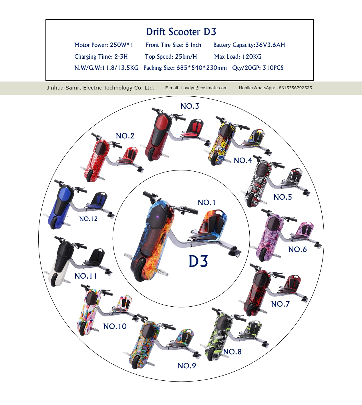 Kids ride on electric scooter 360 rotating crazy cart speed up to 15km 3 wheels electric drifting trike for kids