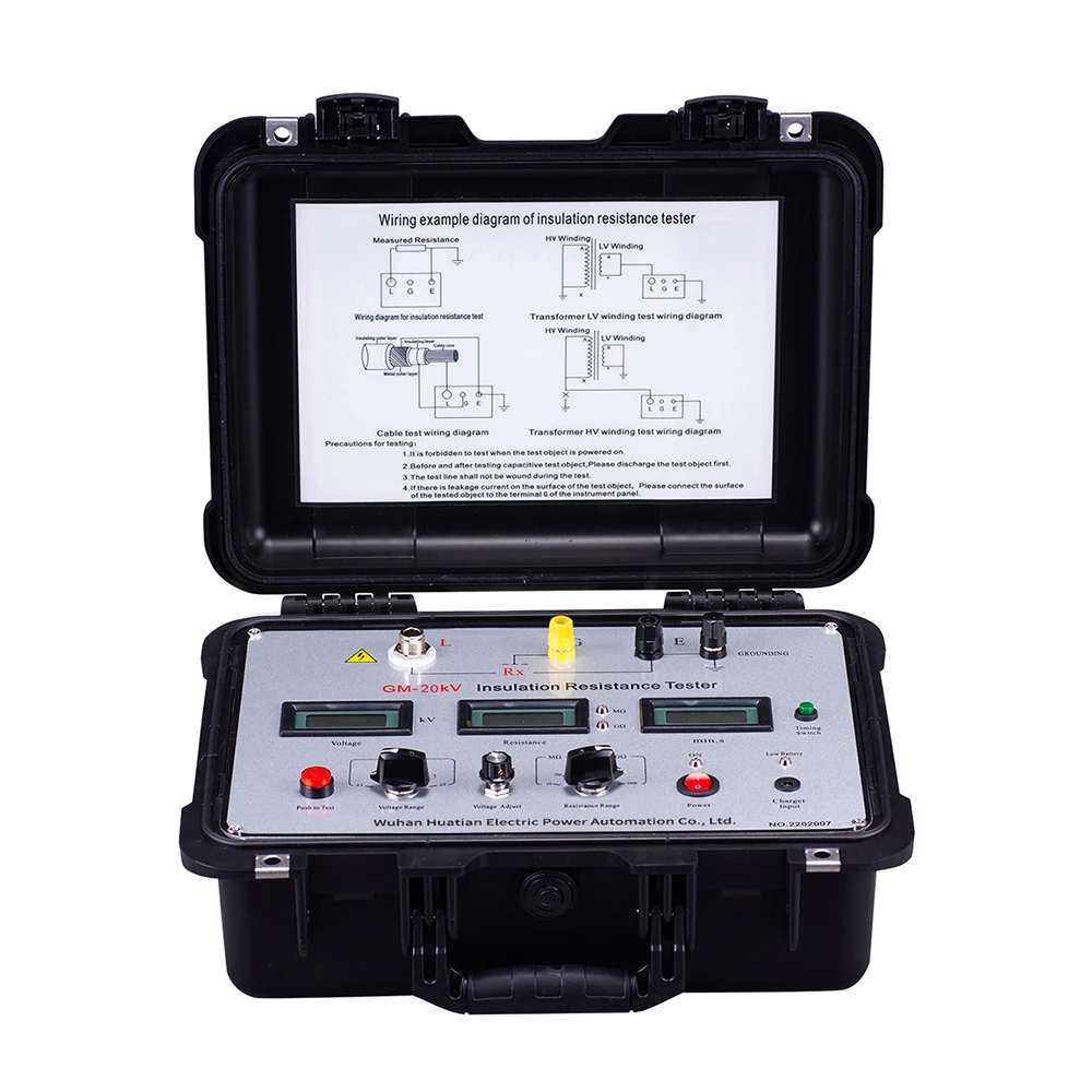 B GM-20kV Manufacturer Insulation Resistance 2500v 5000v 10kv 20kv Megohmmeter Insulation Resistance Tester