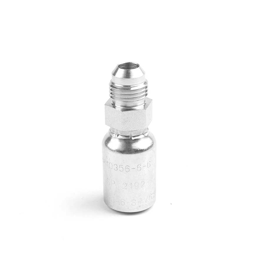 JIC 37 degree external thread hydraulic hose crimping joint Parker 43 Series integrated coupling