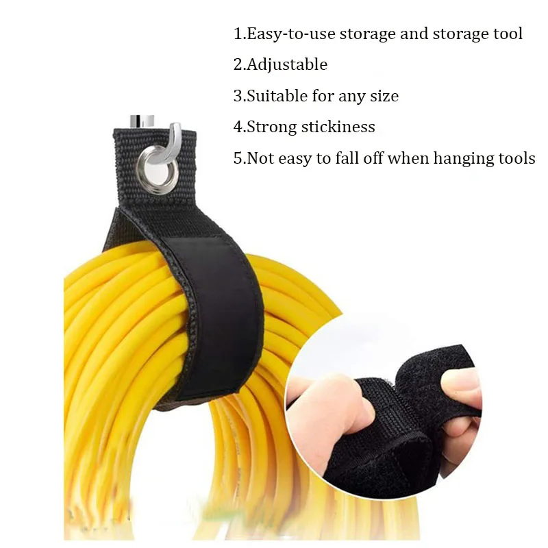 Factory Price Heavy-Duty Hook and Loop Cable Strap for Garage Organization and Storage Strap Stroller Strap