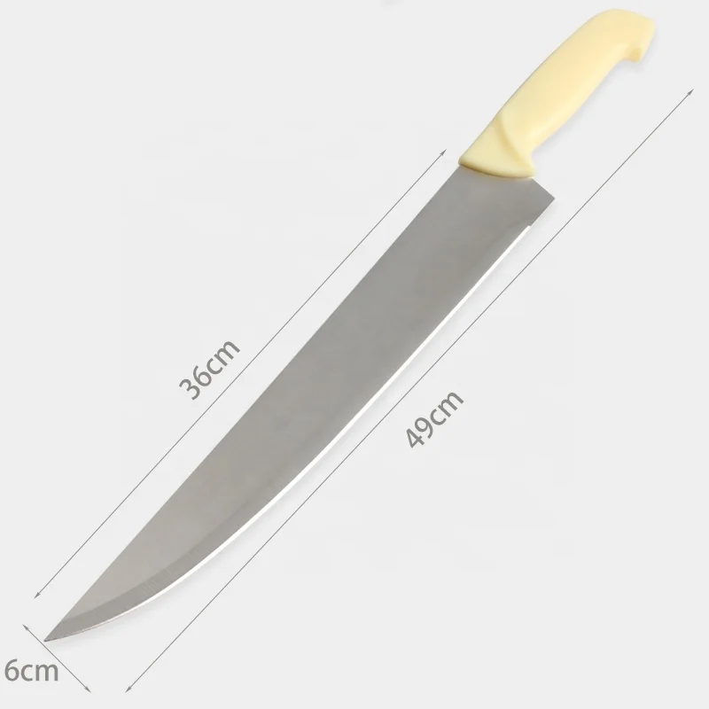 Variety of specification carved flaying stainless steel kitchen butcher knife with pp handle