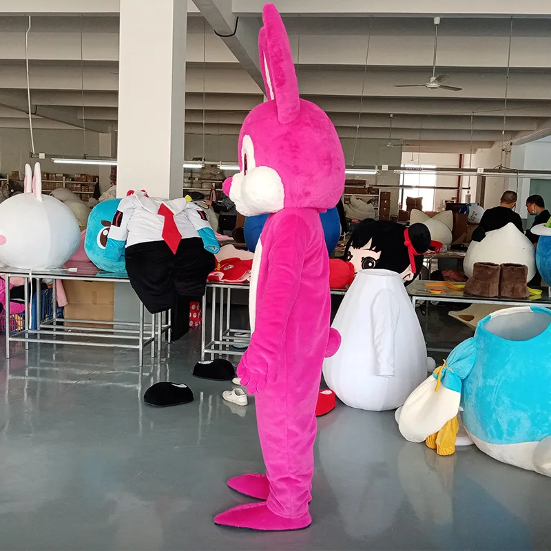 Kinqee High Quality Inflatable Character Bunny Mascot Costume Giant Life Size Inflatable Mascot For Sale