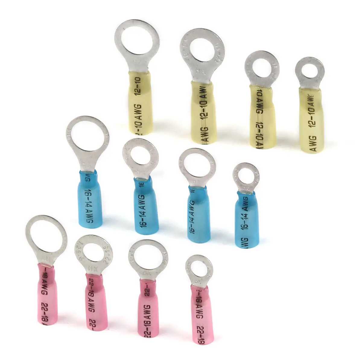 Hampoolgroup Electrical Heat Shrink Ring Wire Terminal Connectors kit
