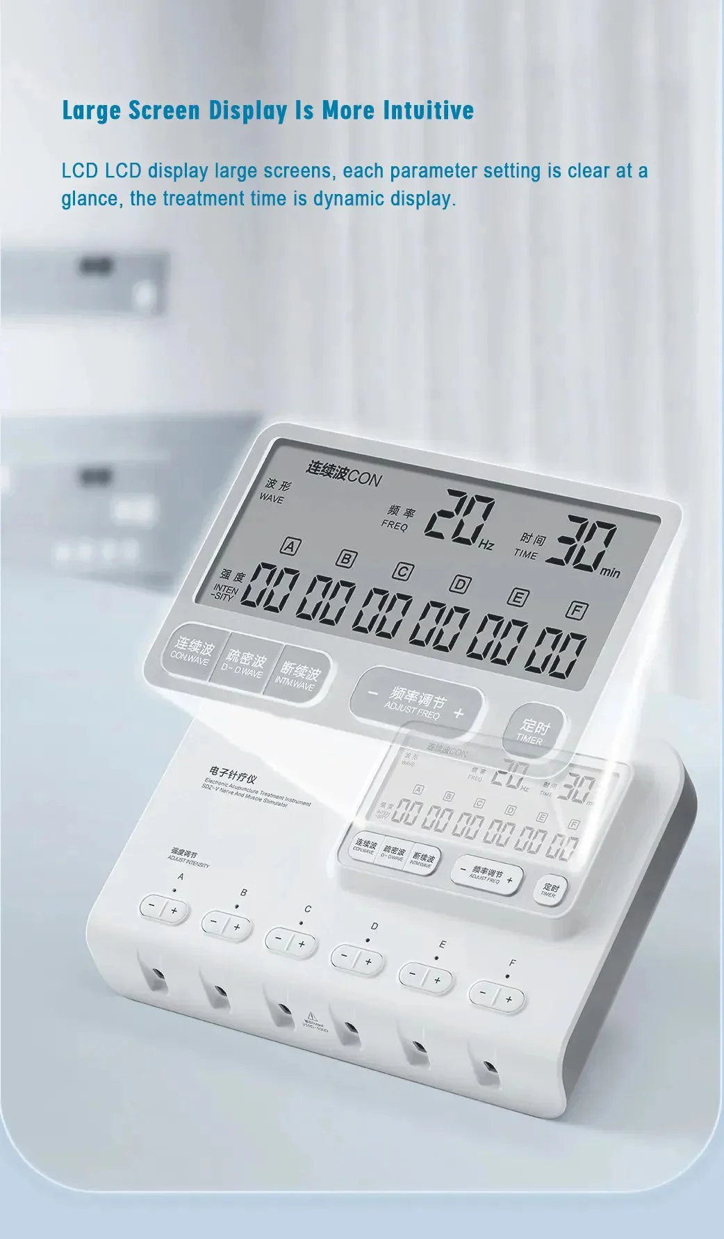 SDZ-V Electric Acupuncture Stimulator Machine With 3 Waveforms Adjustable for Clinical and Relieving Numbnes