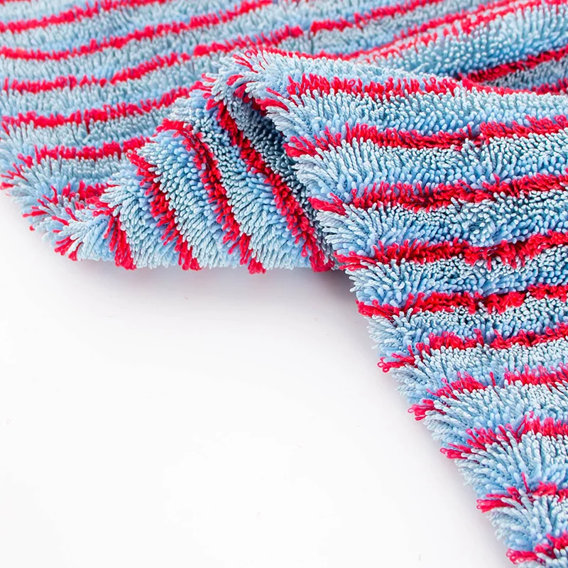 Microfiber Flat Mop Fabric In Roll Great Detergency Twist Pile High Efficiency Green Cleaning Fabric
