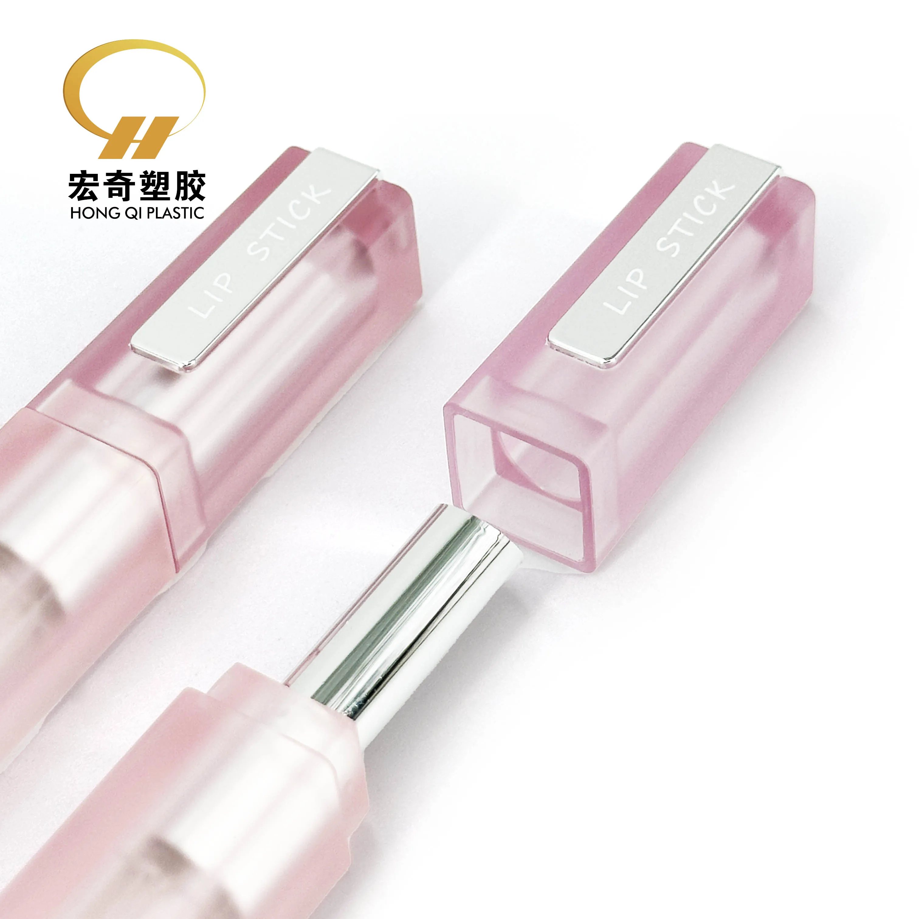 Wholesale High Quality Luxury Colorful Wholesale Lipstick Container Girls Love Pink Rectangular Lipstick Tube