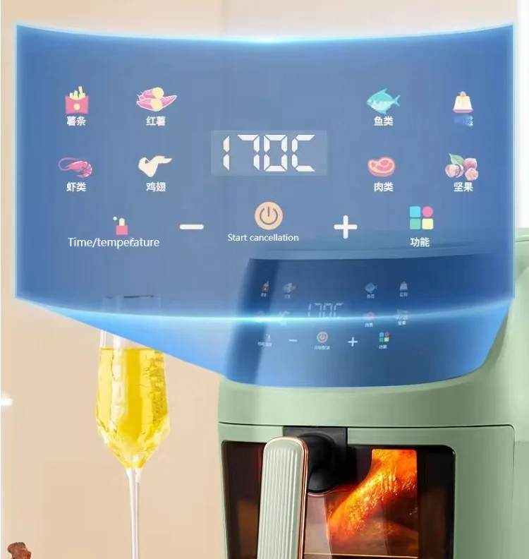 PANCERKA The New Multifunctional Deep Oil Free Steam 8l Stainless Steel Liner Custom visual Air Fryers