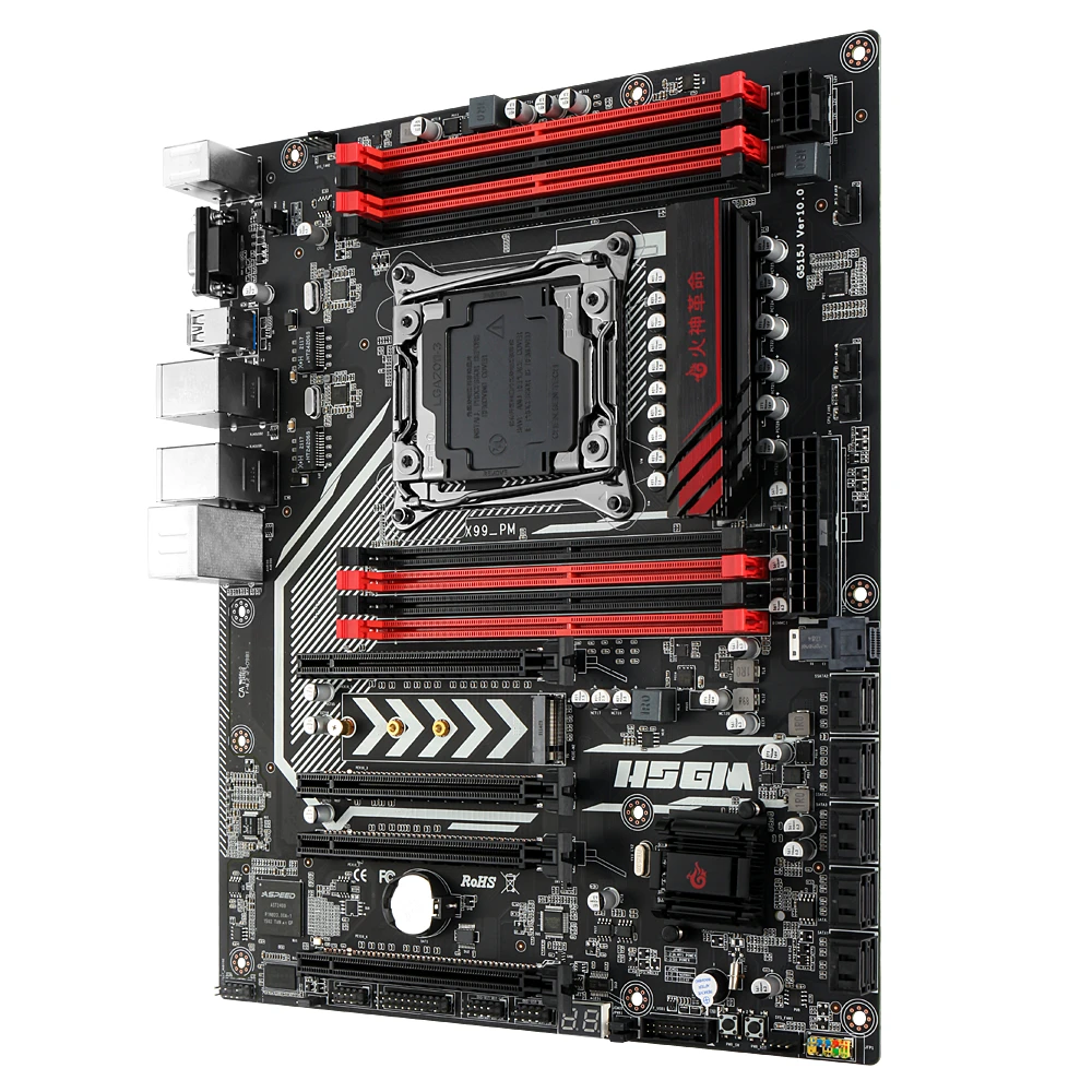 HSGM Motherboard X99-PM server 8*DDR4 RECC support four channel high-end computer motherboard