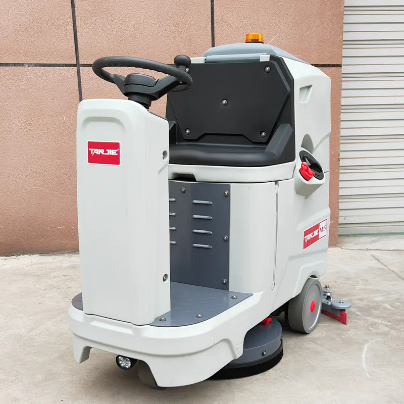 Ride-On Driving Floor Scrubber Dryer Battery-Powered Commercial Sweeper Cleaning Equipment Ride-On Auto Floor Scrubber Machine