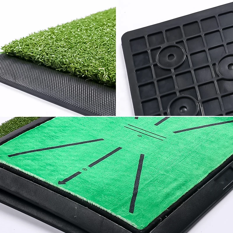 Factory Custom 35*45cm Auxiliary Line Golf Swing Training Mat Portable Simulator Outdoor Exercise Golf Hitting Mat