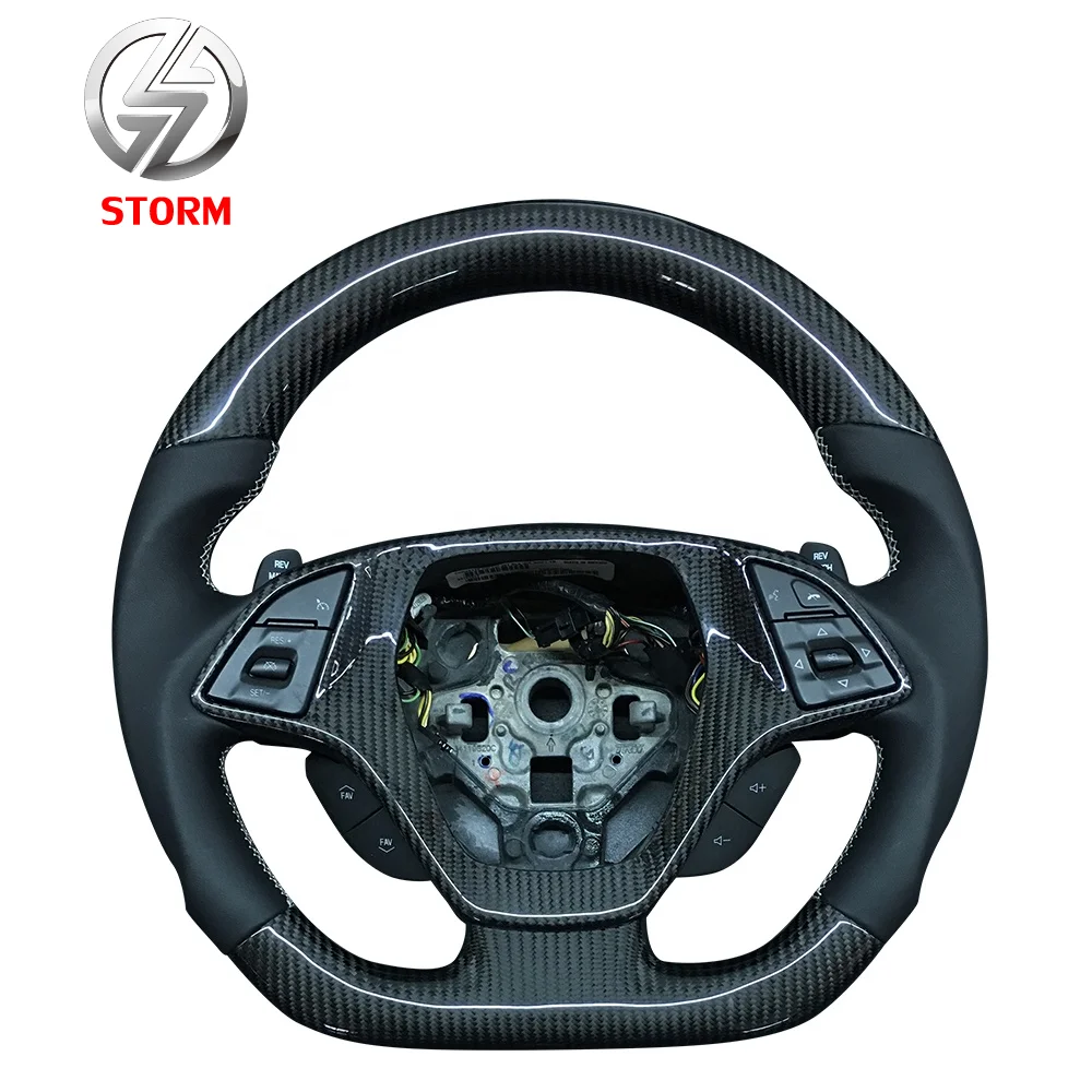 Customized Carbon Fiber Classic Steering Wheel For Chevrolet Corvette C8