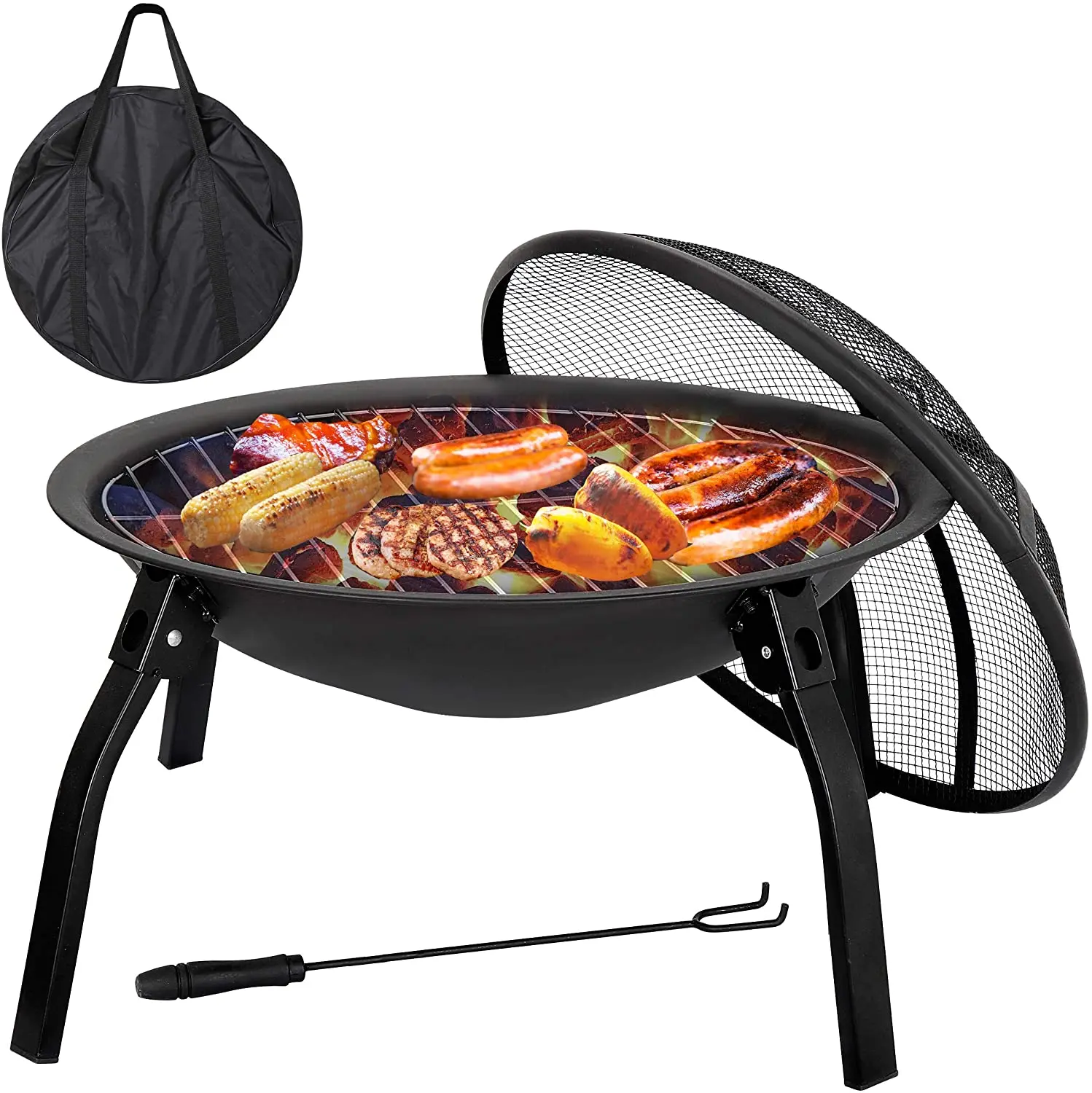 Smokeless portable gaucho pellet grill foldable wood burning stove turkey