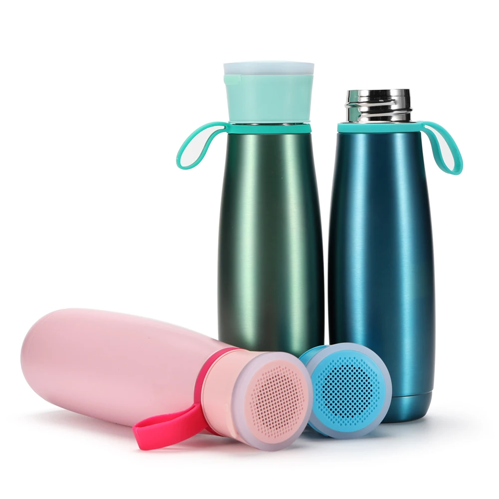 Insulated Smart Water Bottle With Music Speaker And Led Temperature Display