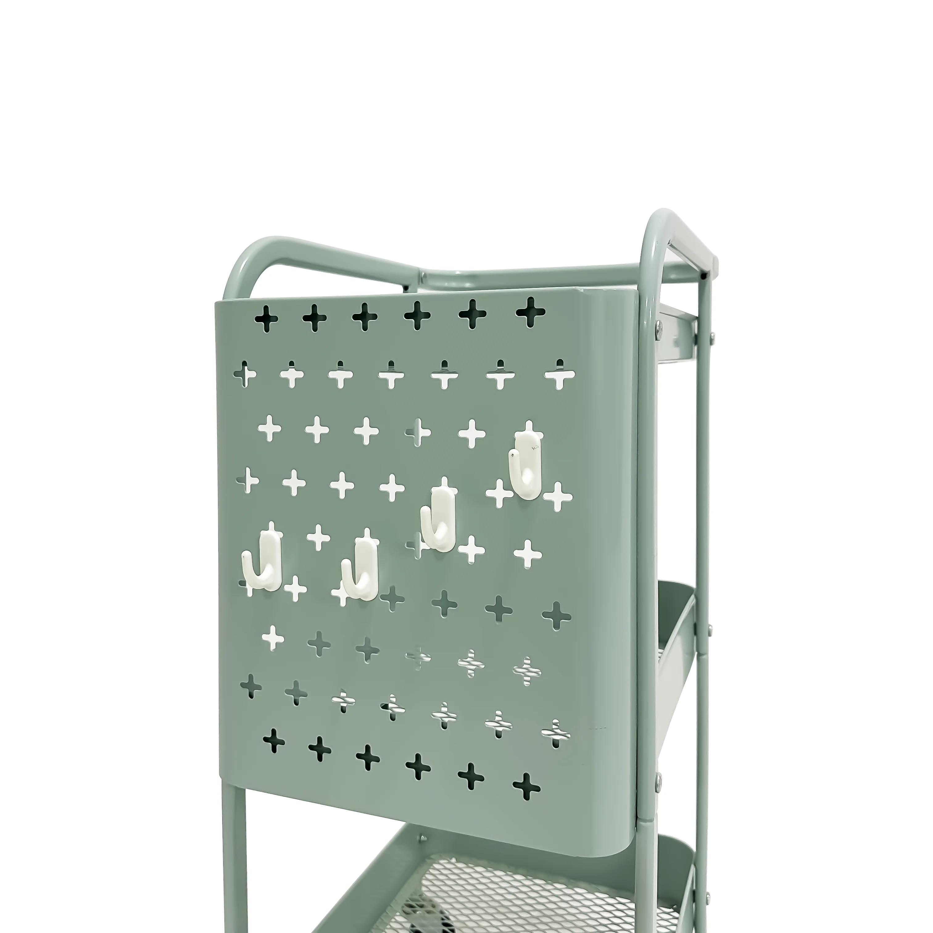 View Larger Image Add to Compare  Share Factory Supply 3 Tier Metal Utility Cart Mobile Trolley Cart Storage Rolling Cart for