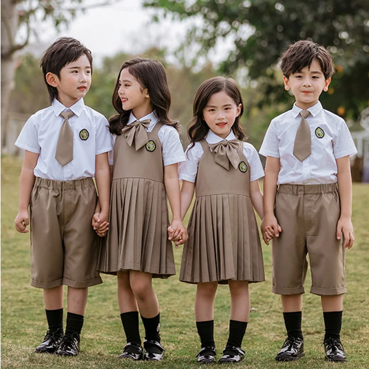 Five-piece summer school uniform British style short-sleeved suit kindergarten school uniform