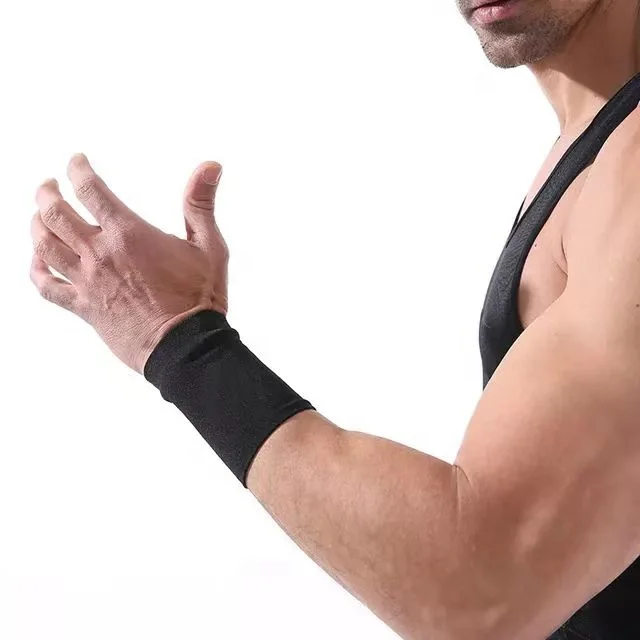 Elastic Fitness Athletic Seamless Cross Border Sports Nylon Knitting Compression Wrist Guard Sweat-Absorbing Wristbands