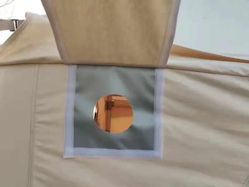 Outdoor Camping Luxury Waterproof Cotton Canvas Tpu Tube Winter Inflatable Glamping Spire Yurt Tent