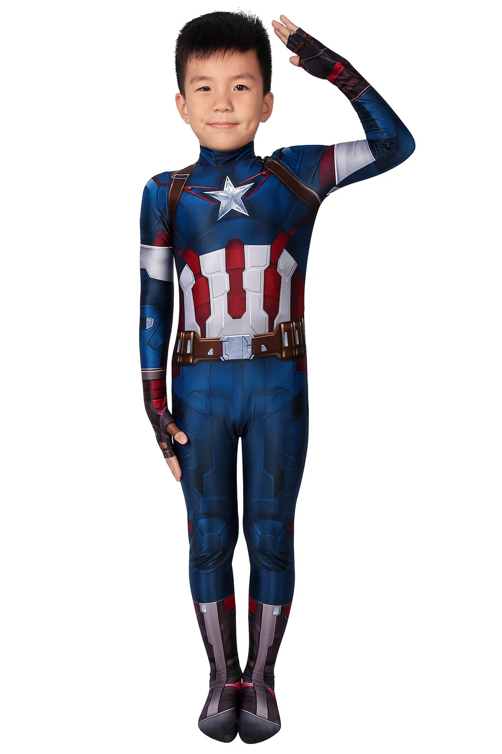 
Captain of America Steve Rogers Kid Cosplay children Costume Set J19032BA 