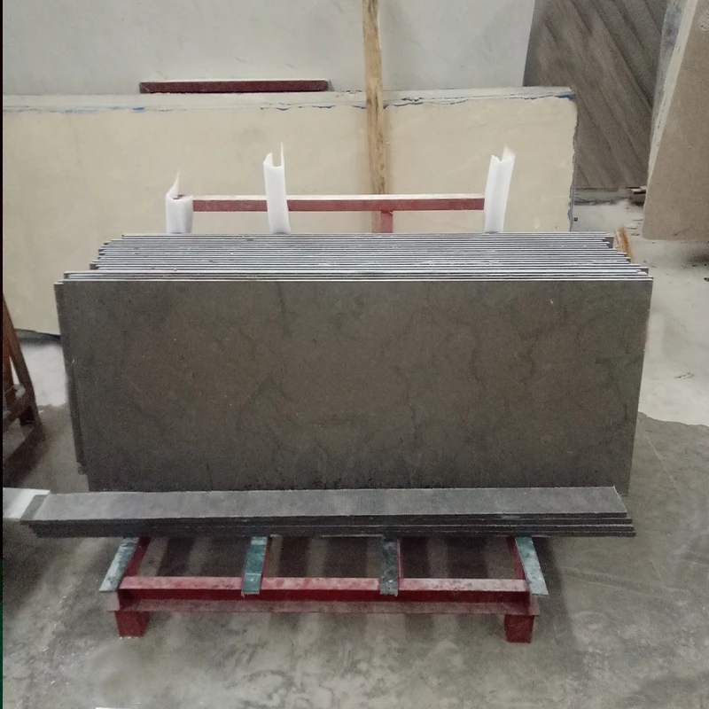 TMZ камень ODM OEM Лагос Азул известняк мрамор Черные вены полированный серый настенная доска