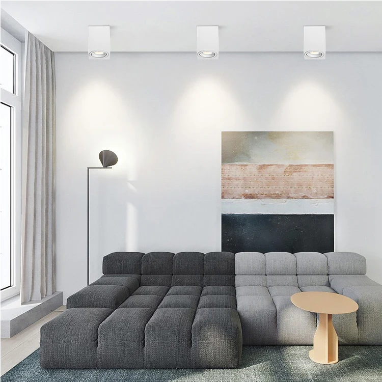 Commercial Lamp Spot Light Square Aluminum Surface Mounted  MR16 GU10 LED Spotlight