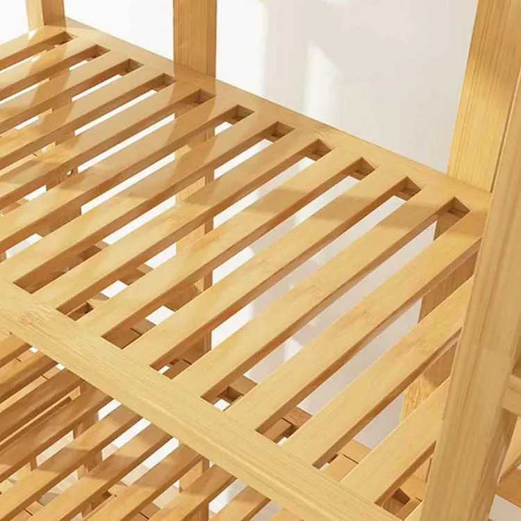 Wholesale Custom Muiti-Tiered Eco-Friendly Smooth Surface Walnut Bamboo Tall Plant Pot Stand