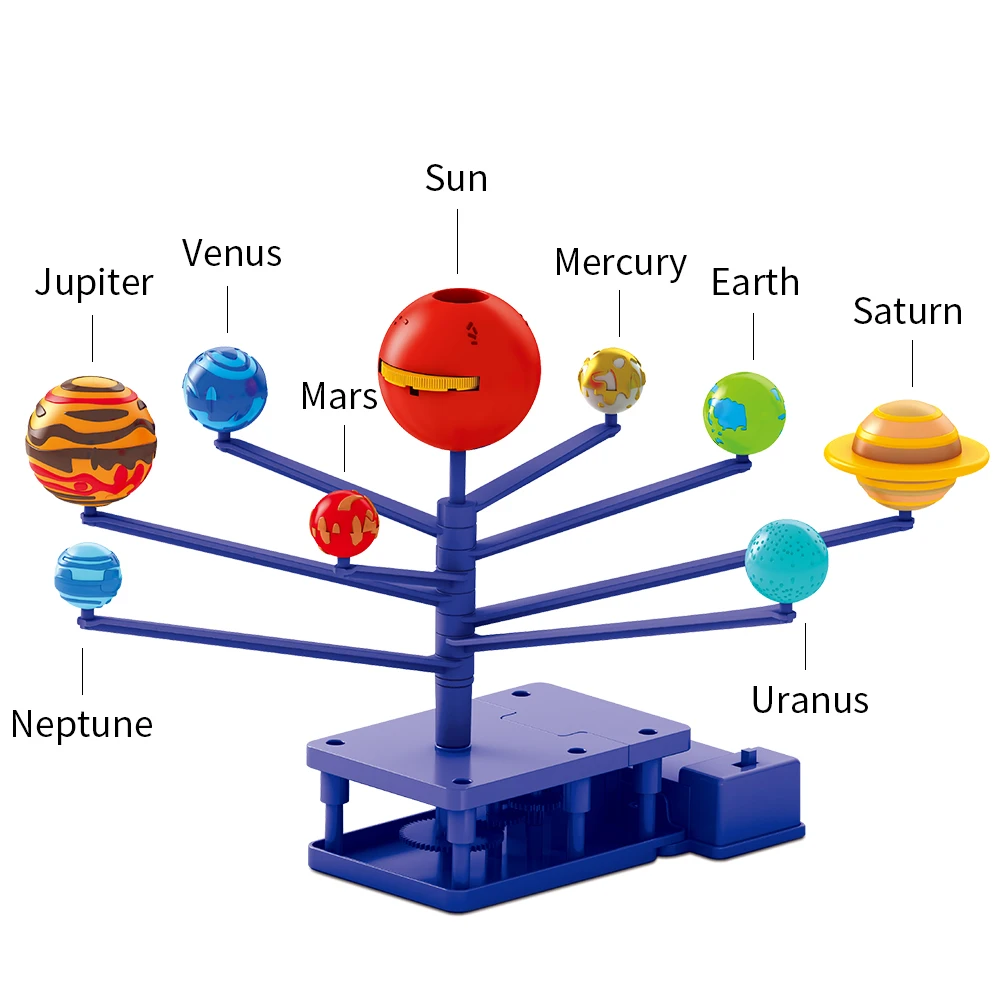 STEM Solar System Model DIY Kit Planetary Projector 360 Degree Rotation 8 Planets Projection  Astronomy Arts Science For Kid