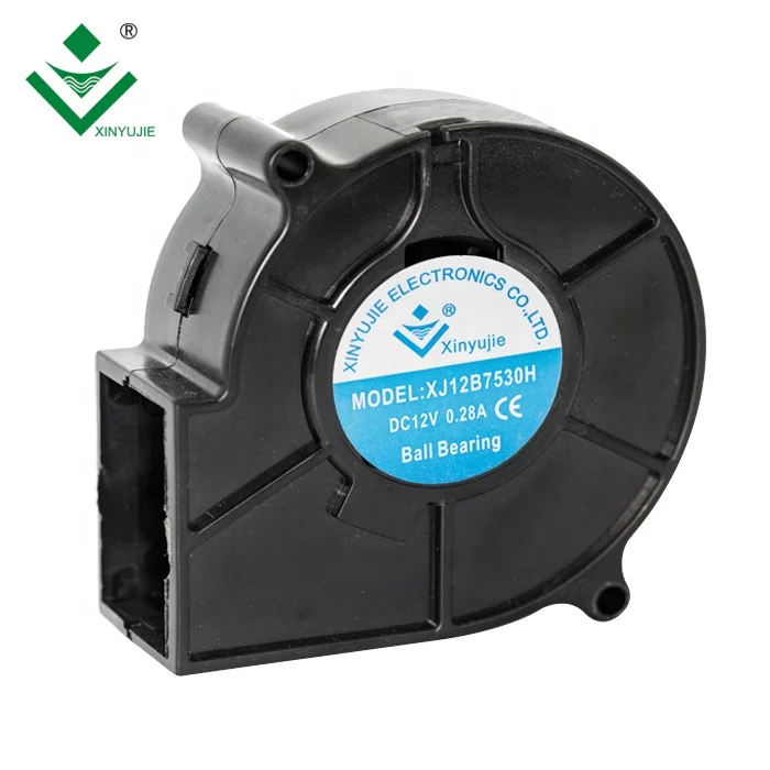 top sales 7530 big air flow volume silent 5V 12V 24V 48V centrifugal blower UL CE ROHS waterproof IP68 blower fan 75x75x30mm