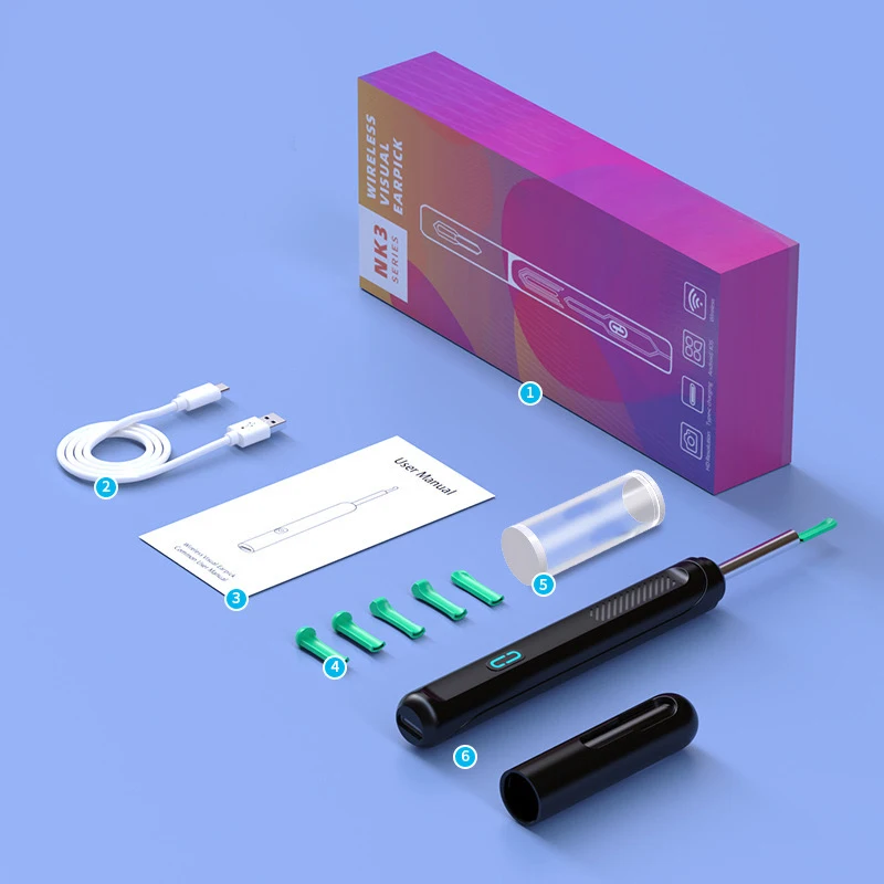 Wholesale Infant and Adult Endoscopic Ear Wash Endoscope Wax Removal Tool Earpick Smart Visual Ear Cleaner Endoscopes