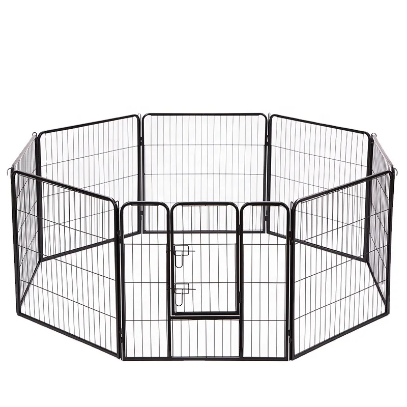 Large heavy  duty 8 panel  black tall dog playpens for large dogs