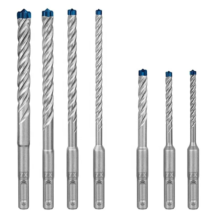 MORETOP 7X Sds Plus 4 Cutter Full Carbide Tipped Sds Max Hammer Drill Bit For Brick Stone And Concrete