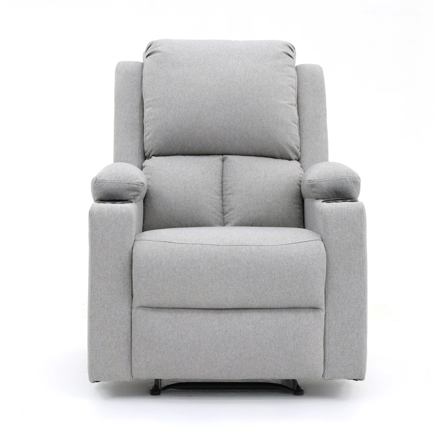 Geeksofa Modern Microfiber Fabric Manual Recliner Chair Lazy Boy Style with Cup Holder for Living Room Furniture from China