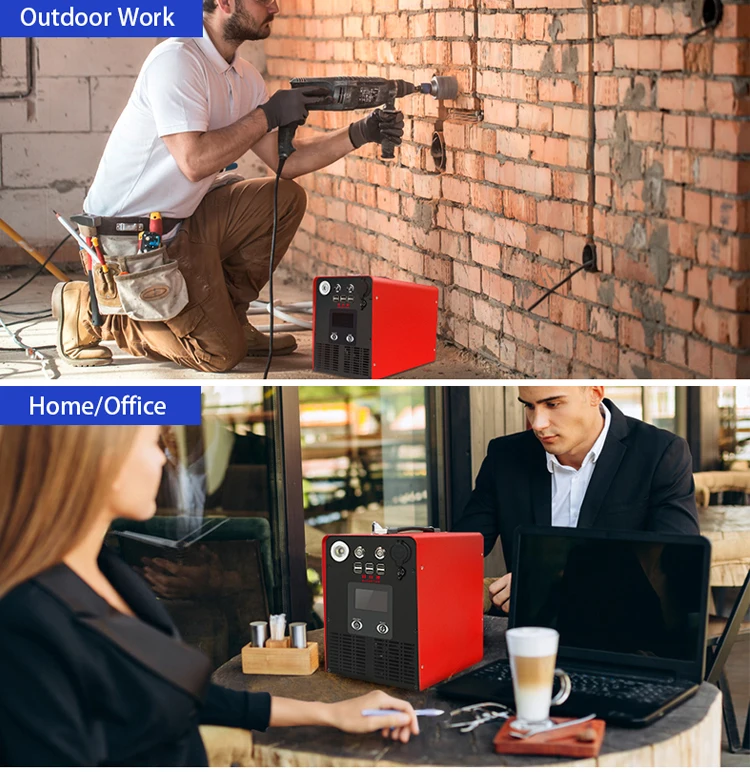 
Pure sine wave 500W 1000W 1500W portable UPS online solar home lighting system with LCD display 