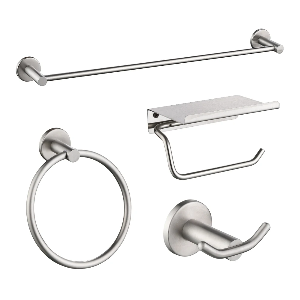 Wholesales Bathroom Accessories Organizer Hardware Set 4 Pieces Bathroom Parts Accessories Bathroom And Toilet Accessories