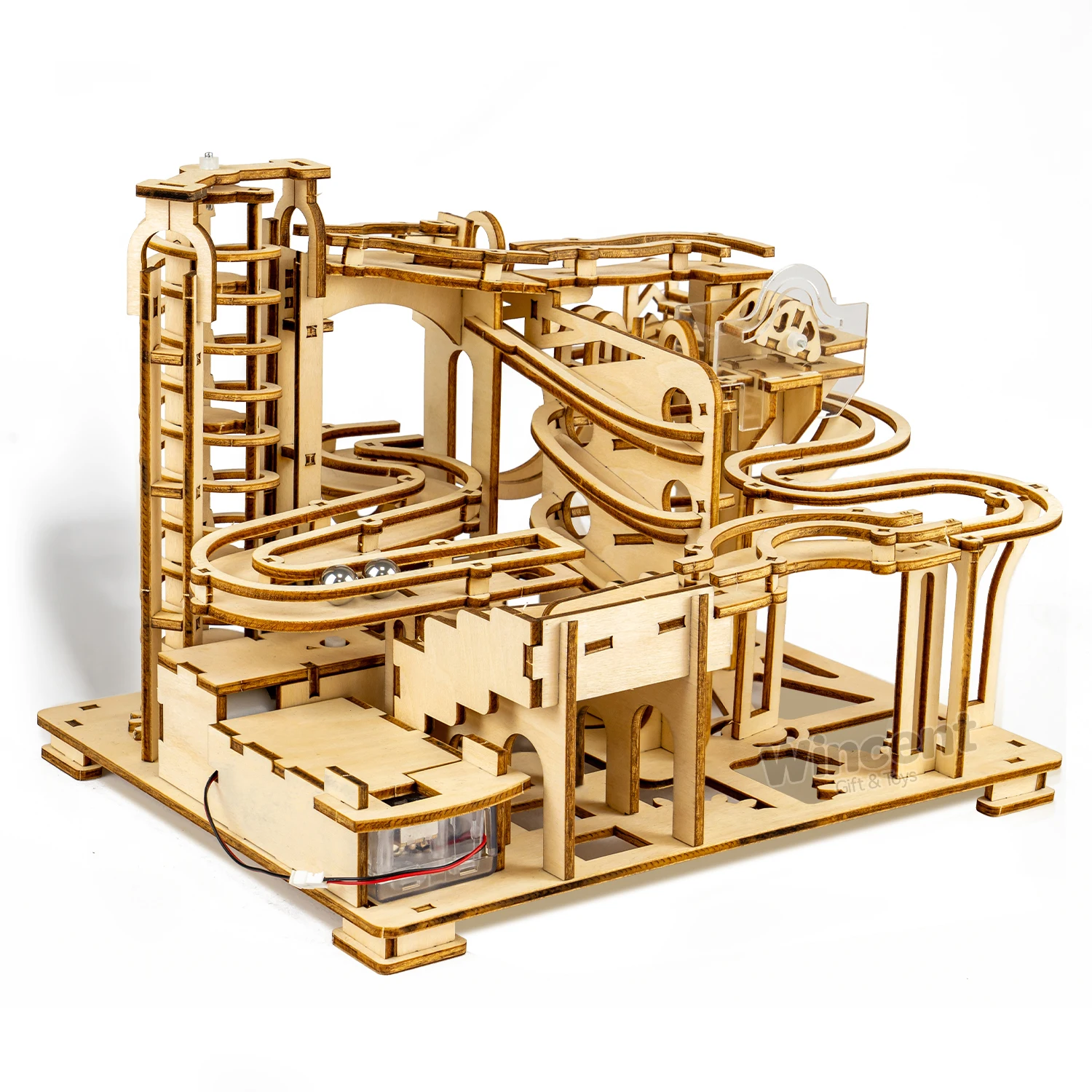 Handmade Assemble Toys Marble Run Jigsaw 3D Diy Wooden Puzzle For Adults