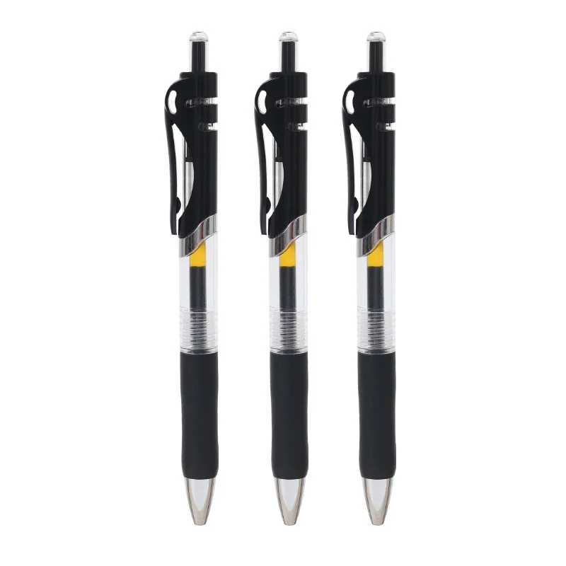 Custom wholesale press neutral pens Carbon red black blue water based signature student gel pens