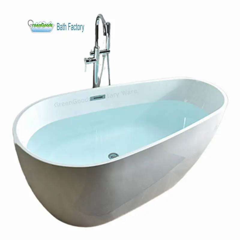 Стандартная акриловая ванна для одного человека с высоким разрешением овальной формы