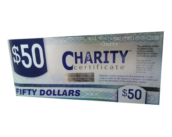 Customized design security thermal paper booklet ticket with hologram