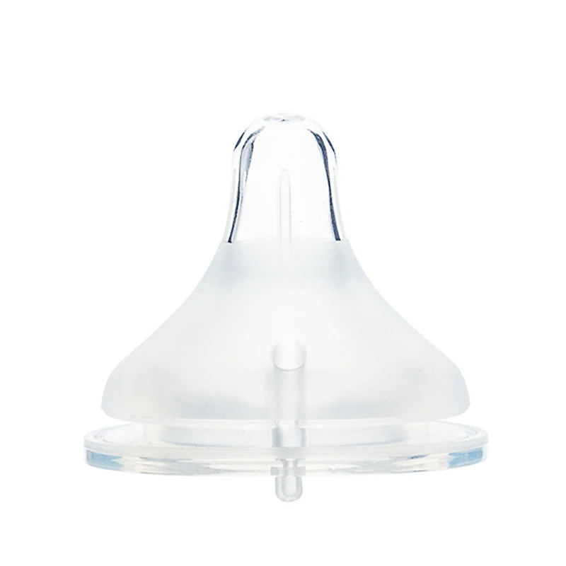 BPA free Anti-colic Wide-Neck Realistic Liquid Silicon Nipple Baby Teat for Feeding Bottle