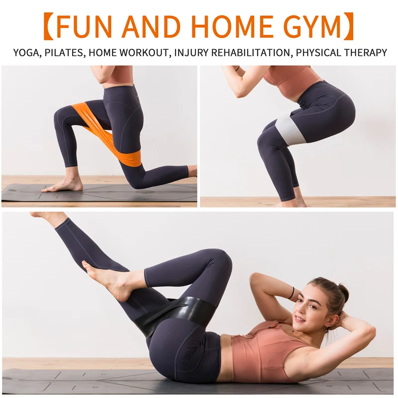 Resistance Bands Custom Logo Yoga Gym Exercise Booty Hip Customized Packing Color Force Feature Material Origin
