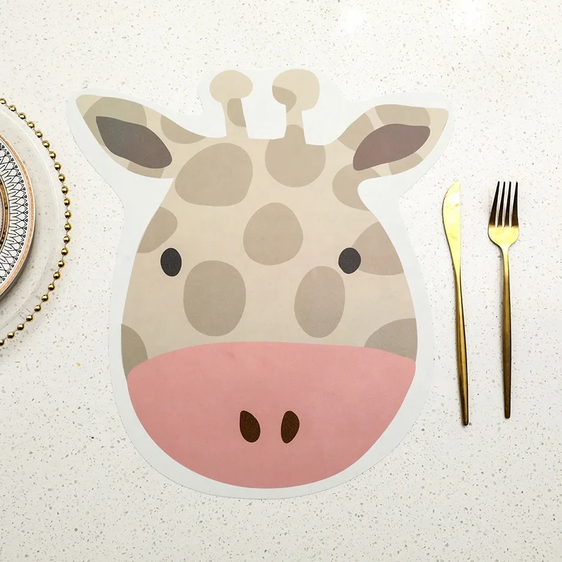 Walmart Audit Professional Factory Animal Shape UV Printing Colorful Baby Placemats Kids Table Mats Food Grade Material