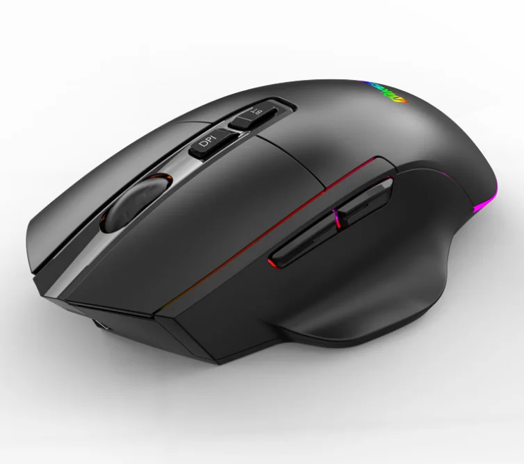 High End Rechargeable 3modes Wireless BT Gamer Mice Game Mous RGB Honeycomb Gaming Mouse