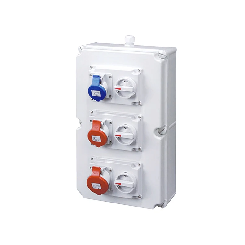 Hot selling wall mounted industrial customized combination socket box wall mounted power distribution box